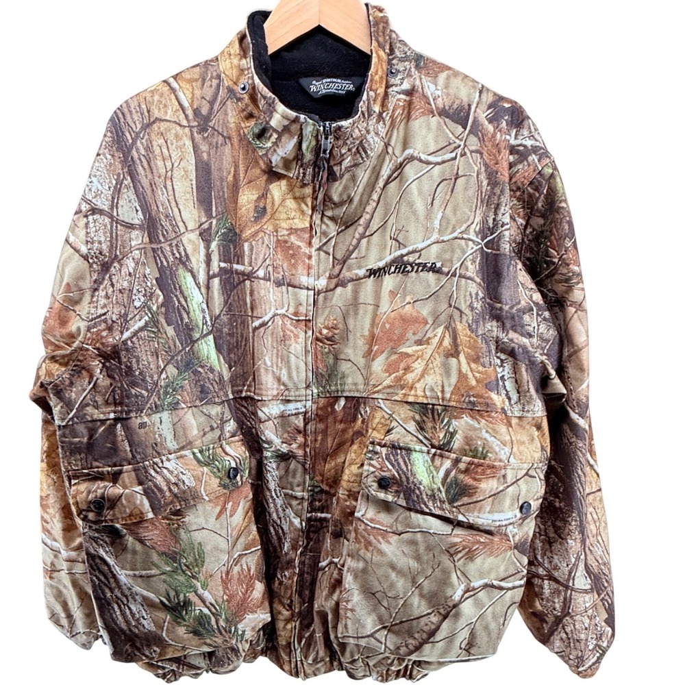 Winchester Realtree Camo Jacket Full Zip Rugged Sportsman Outdoor‎ Size 3XL